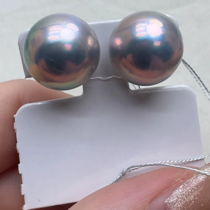 拼合珍珠（马贝珠）耳饰未镶嵌