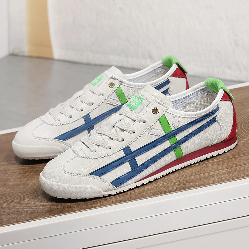 【爆款推荐】秋冬2025时尚百搭皮面休闲运动鞋男女情侣低帮阿甘潮鞋