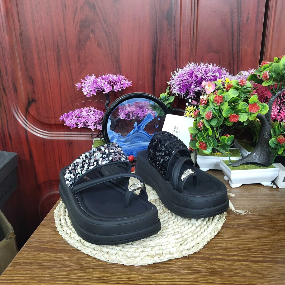 缘缘厚底夏季韩版亮片时装凉鞋2805