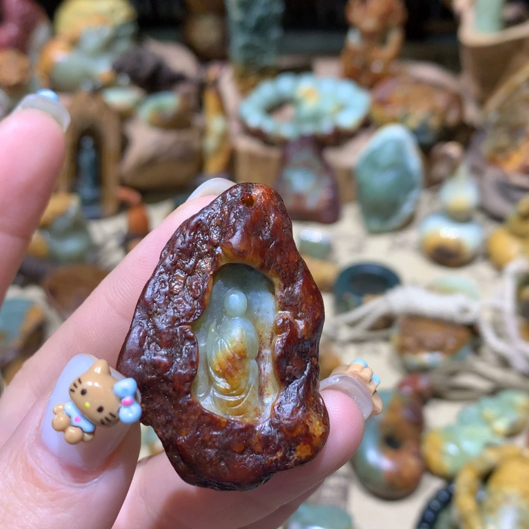 岫岩河磨玉（透闪石质玉）挂件未镶嵌7****3