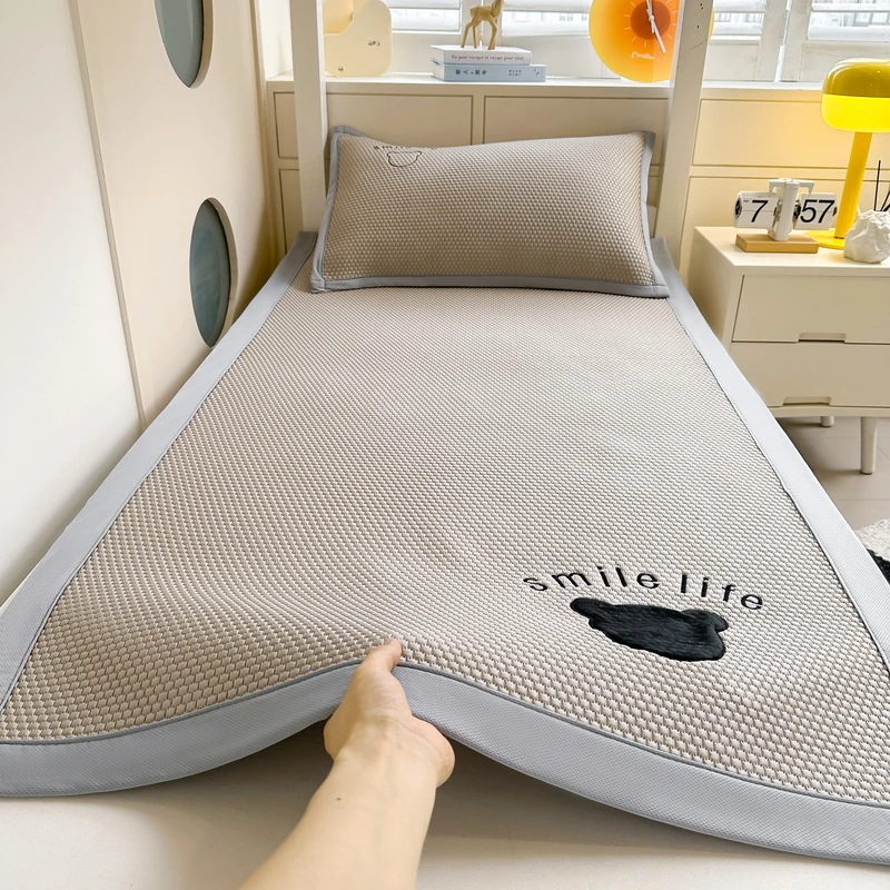 学生宿舍住校专用冰豆豆凉席三件套90x190单人床笠冰丝席子可机洗