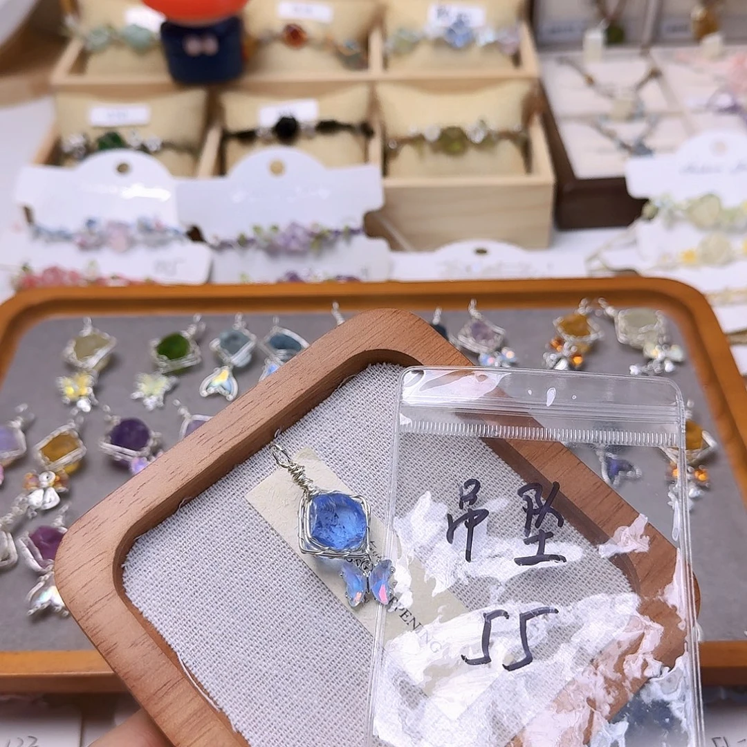 纯铜石英石纯铜锡合金吊坠55