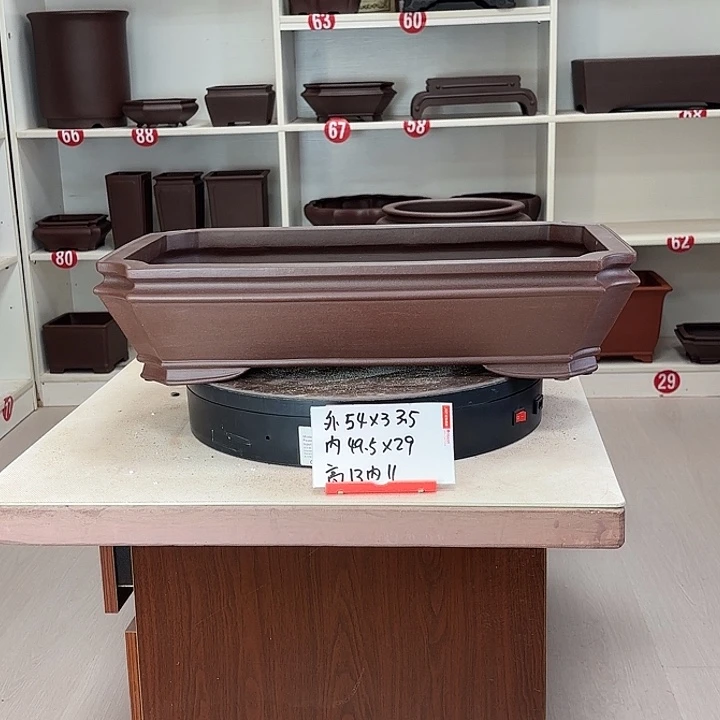 执***怀花盆紫砂中切角大