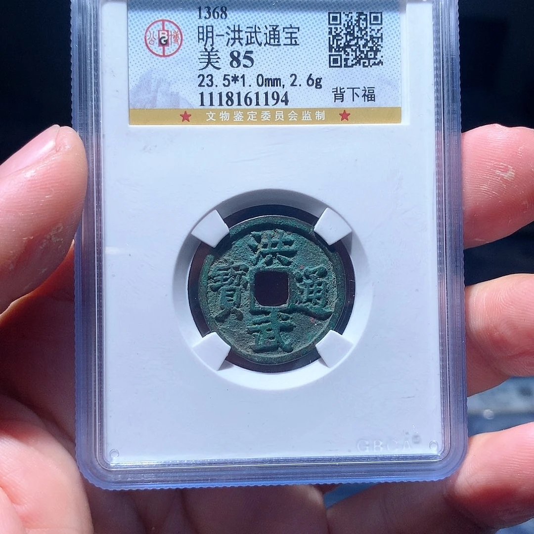 金属QY。洪武通宝85分1194