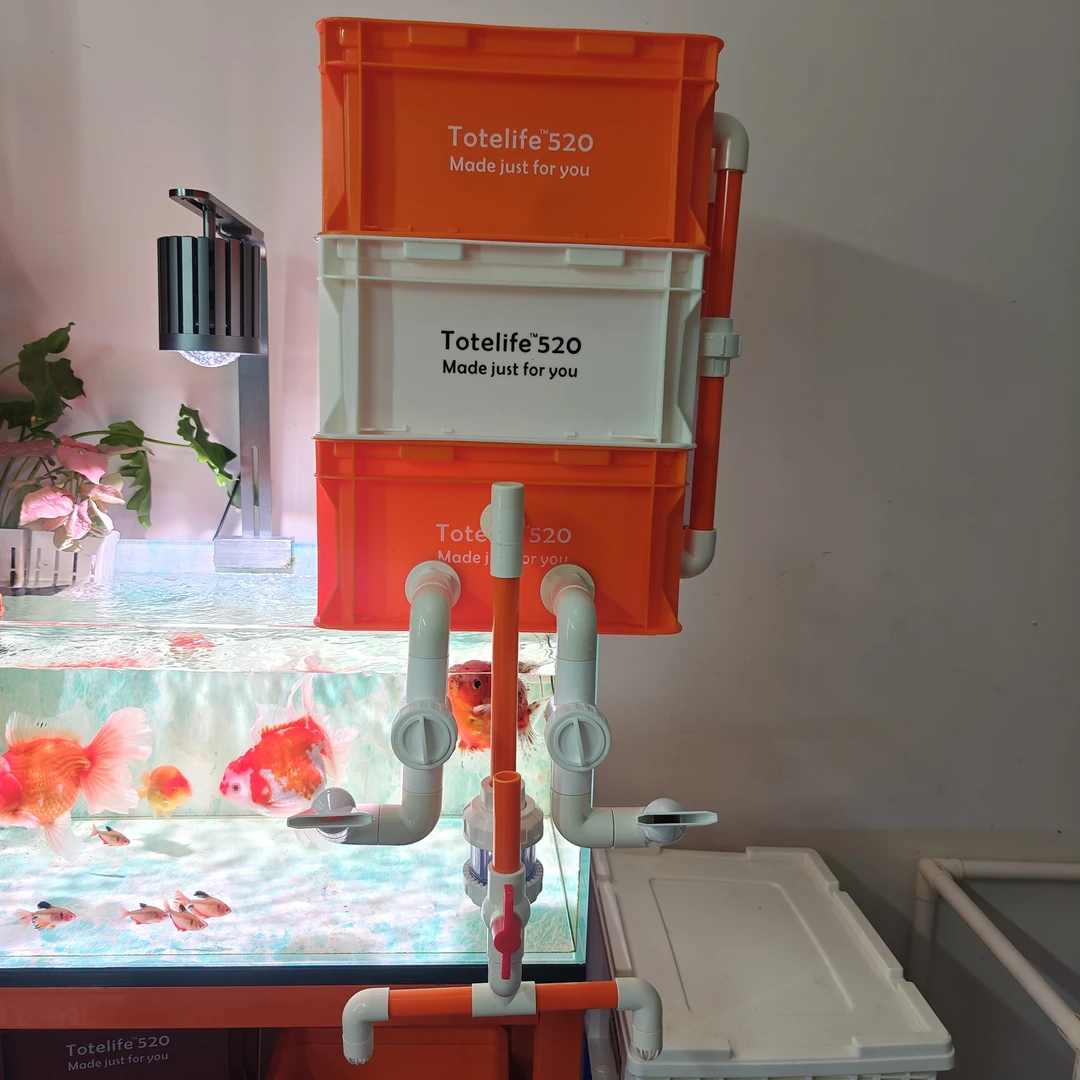 鱼缸周转箱过滤器内置水泵滴流盒净水循环多层过滤