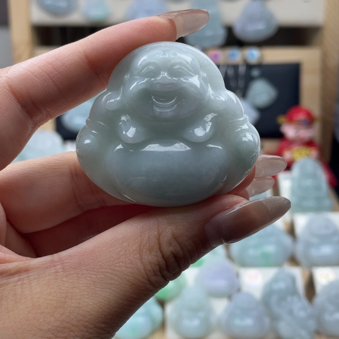 翡翠未镶嵌颈饰40尺寸佛公厚装