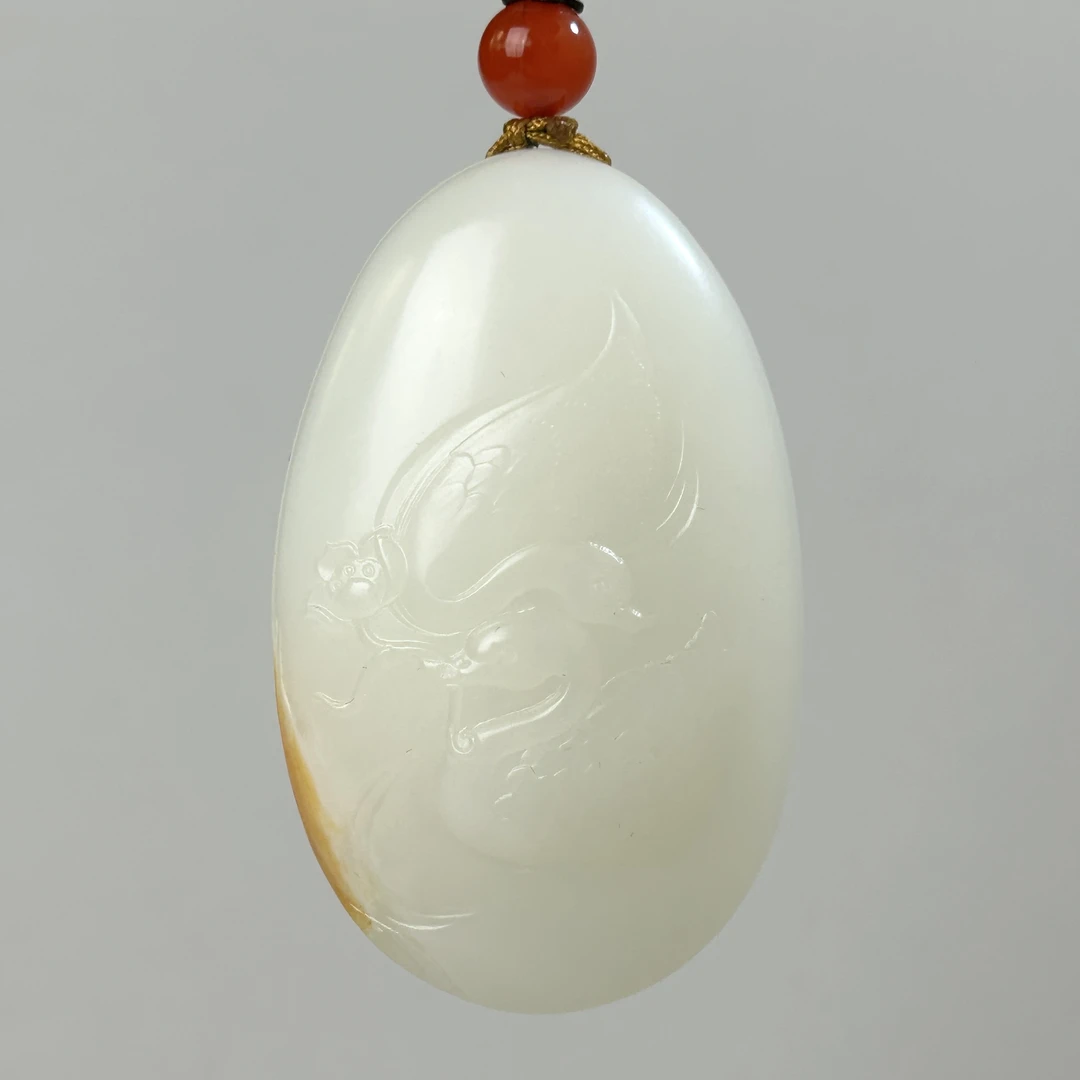 创汇期新疆和田玉把件挂件我如意5078