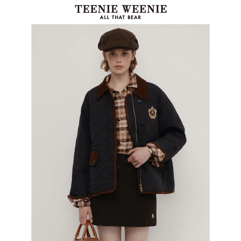 TeenieWeenie小熊24轻薄绗缝棉服外套保暖收腰棉衣女TTJP247801I