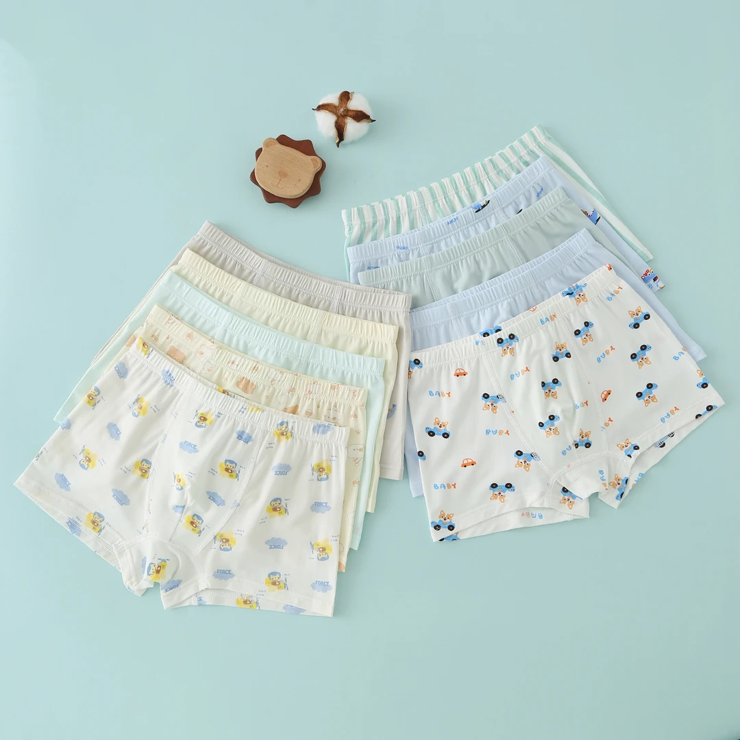 【男宝莫代尔】平角短裤随机花色三条装