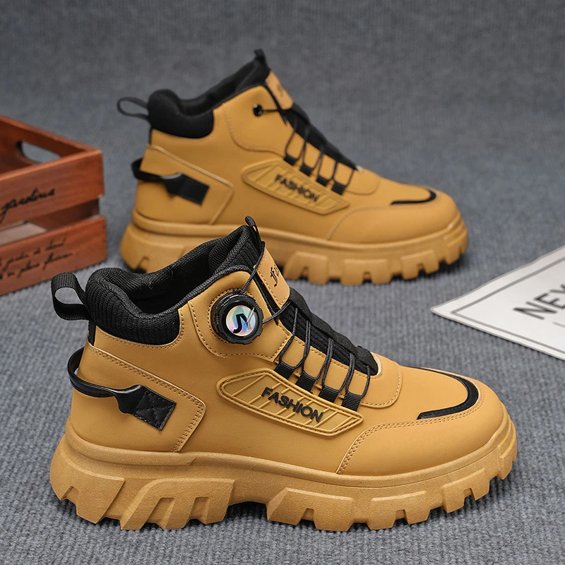 2025秋季男鞋高帮马丁靴男士英伦复古工H7201