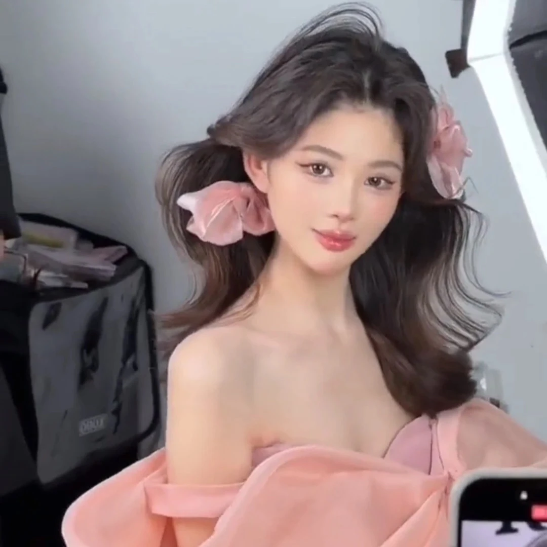 2024新款新娘甜美蝴蝶结发夹公主造型森系超仙美结婚纱饰品