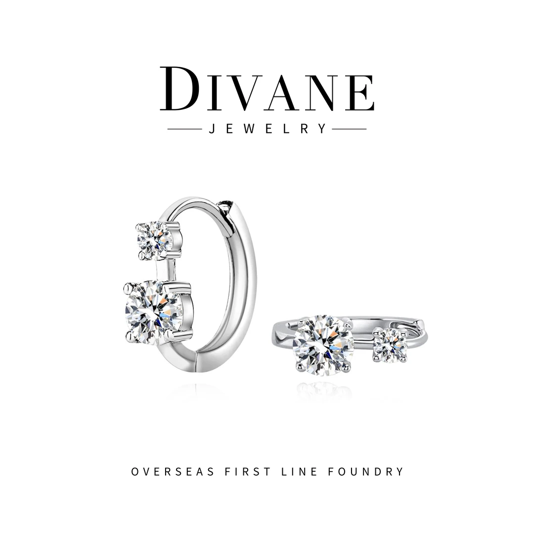 925银莫桑石耳饰 【流光夜曲】S297