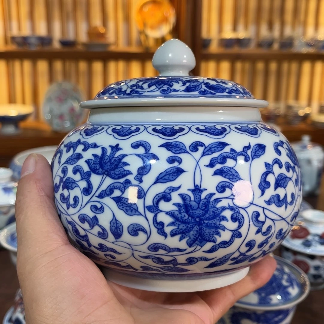 錡镇堂手工手绘茶叶罐