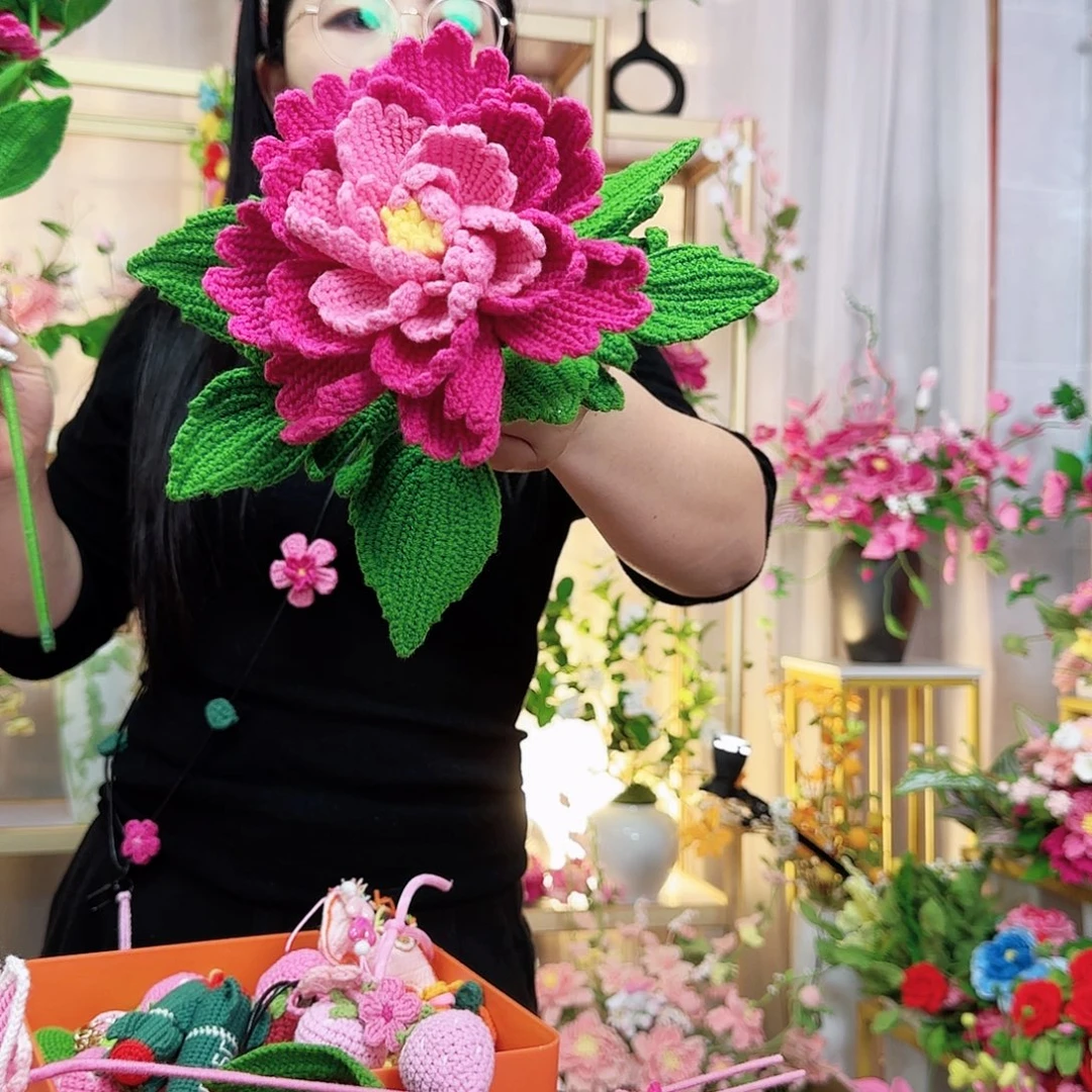 纯手工钩织手工钩织设计大牡丹