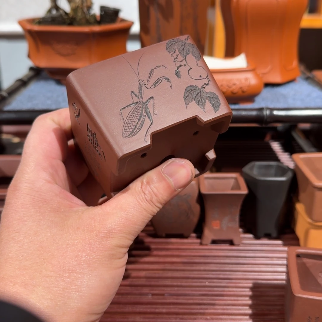 紫砂花盆原矿紫泥