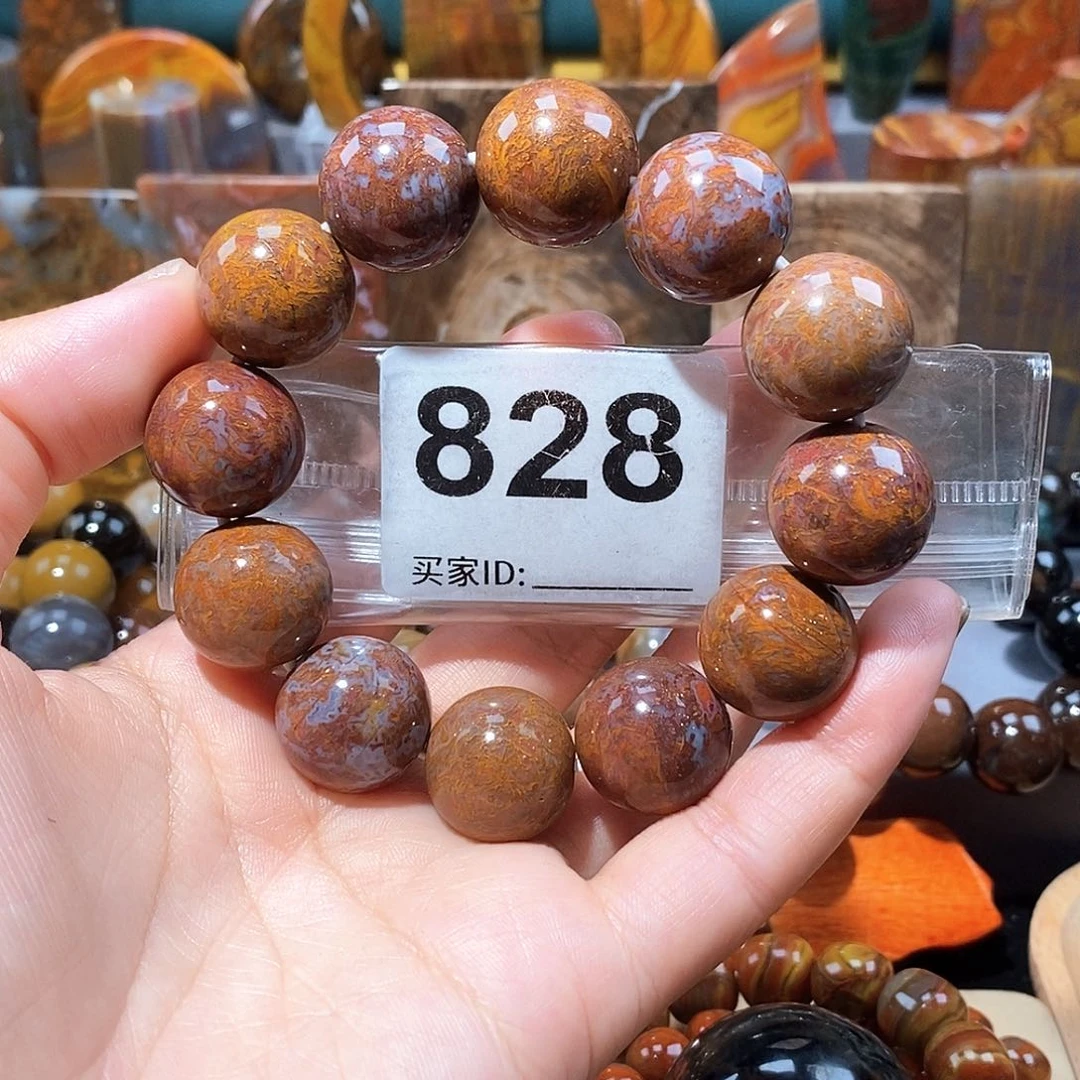 硅化玉天然北票硅化玉手串未镶嵌