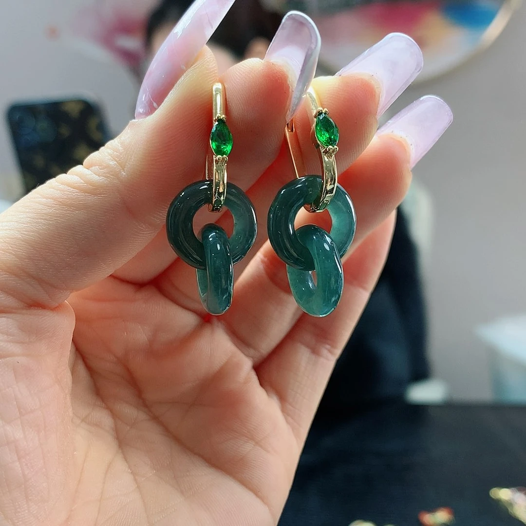 【闪购商品】翡翠耳饰未镶嵌，