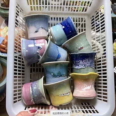 紫砂花盆726微瑕品口径6厘米左右