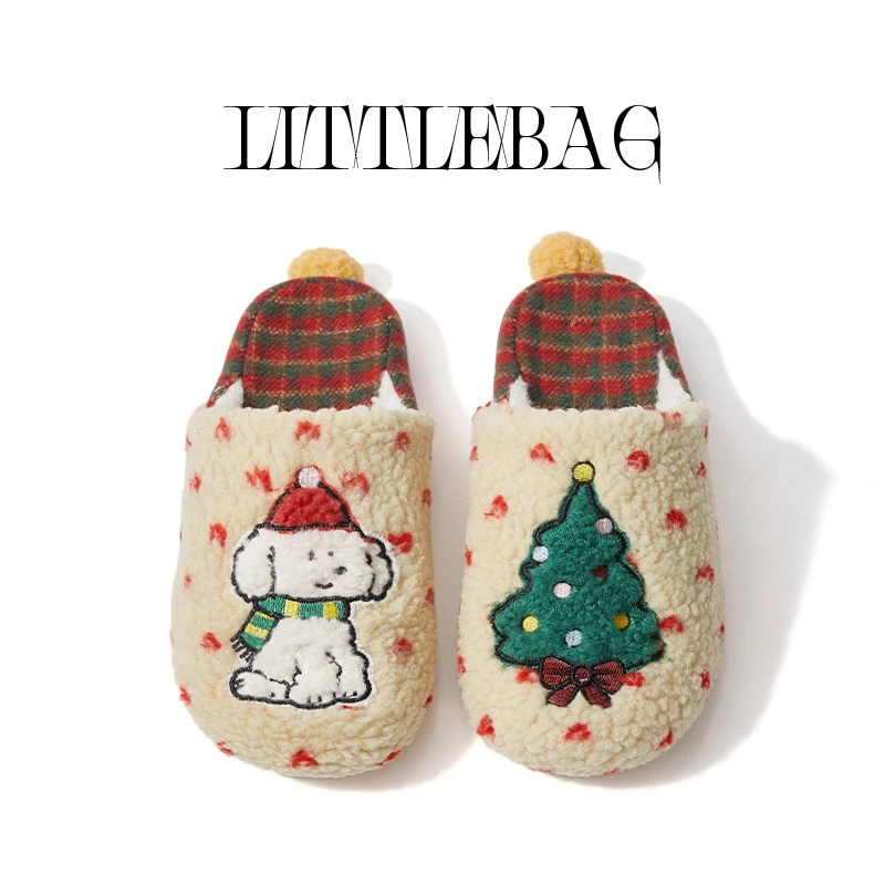 【qianqian】‘‘’XX同款‘’chao绝圣诞氛围感亲子盆底拖巨舒服棉拖鞋