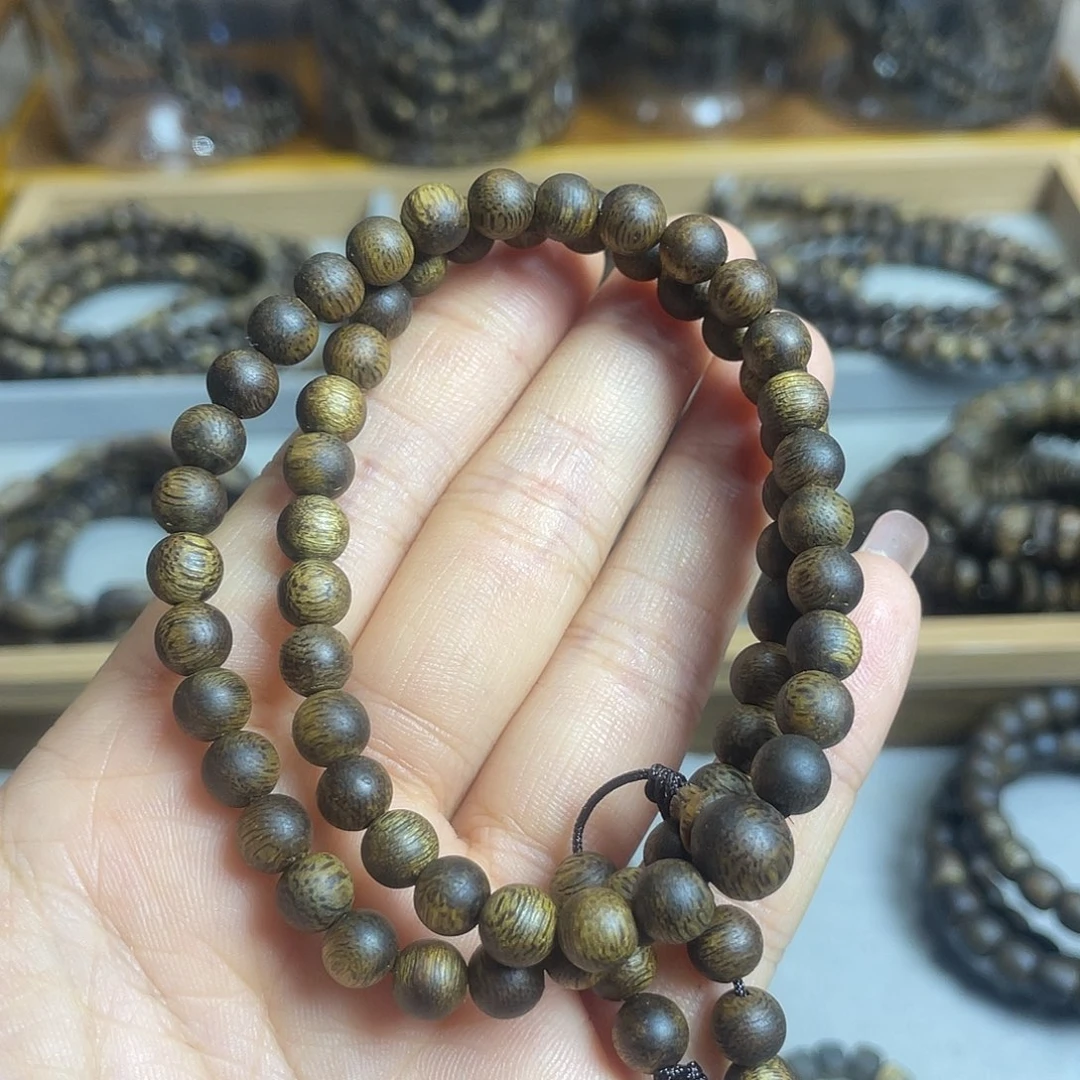 沉香碎屑沉香棋楠沉香老料双圈6mm花香蜜香