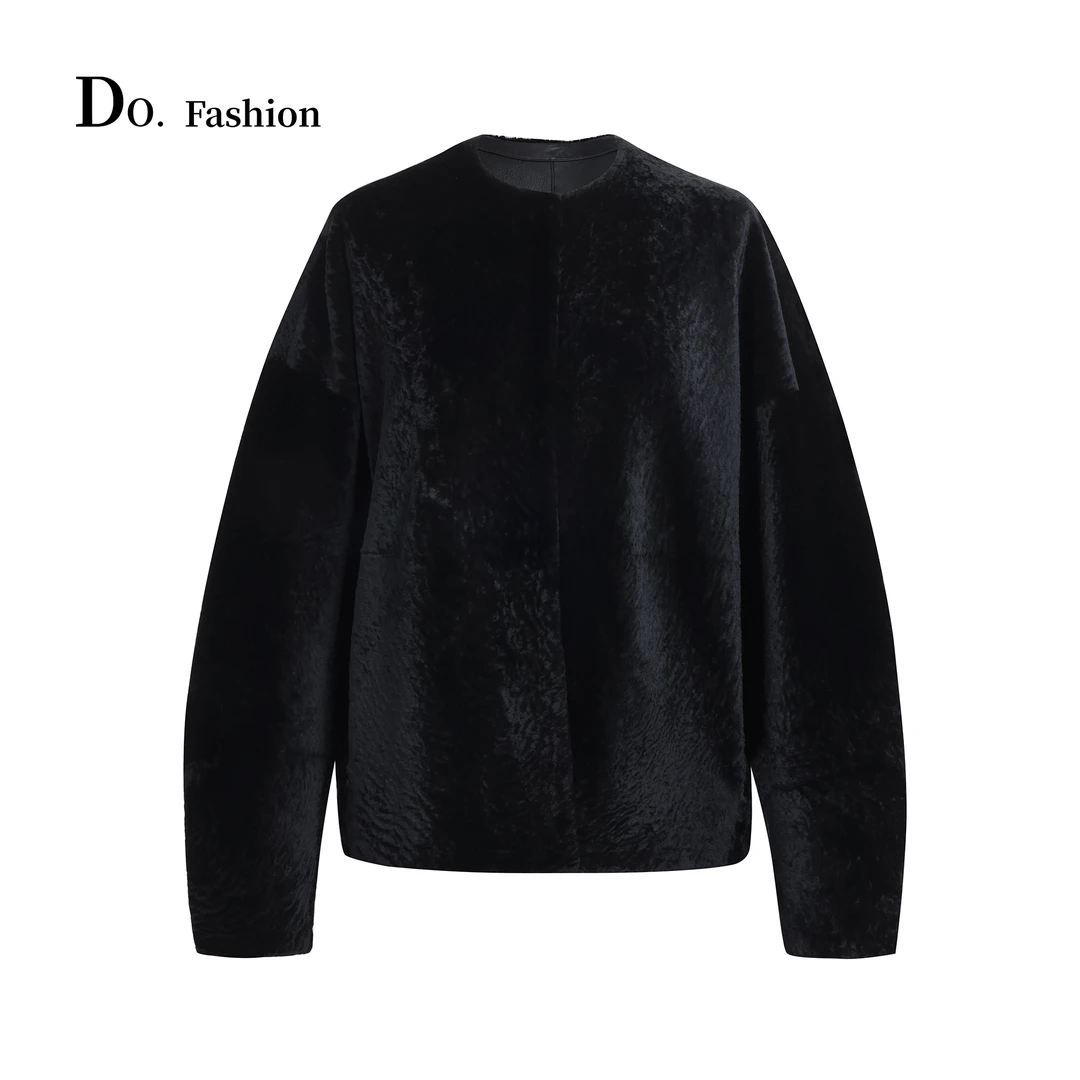 【Do.Fashion欧阳】进口西班牙皮毛一体拉贡外套