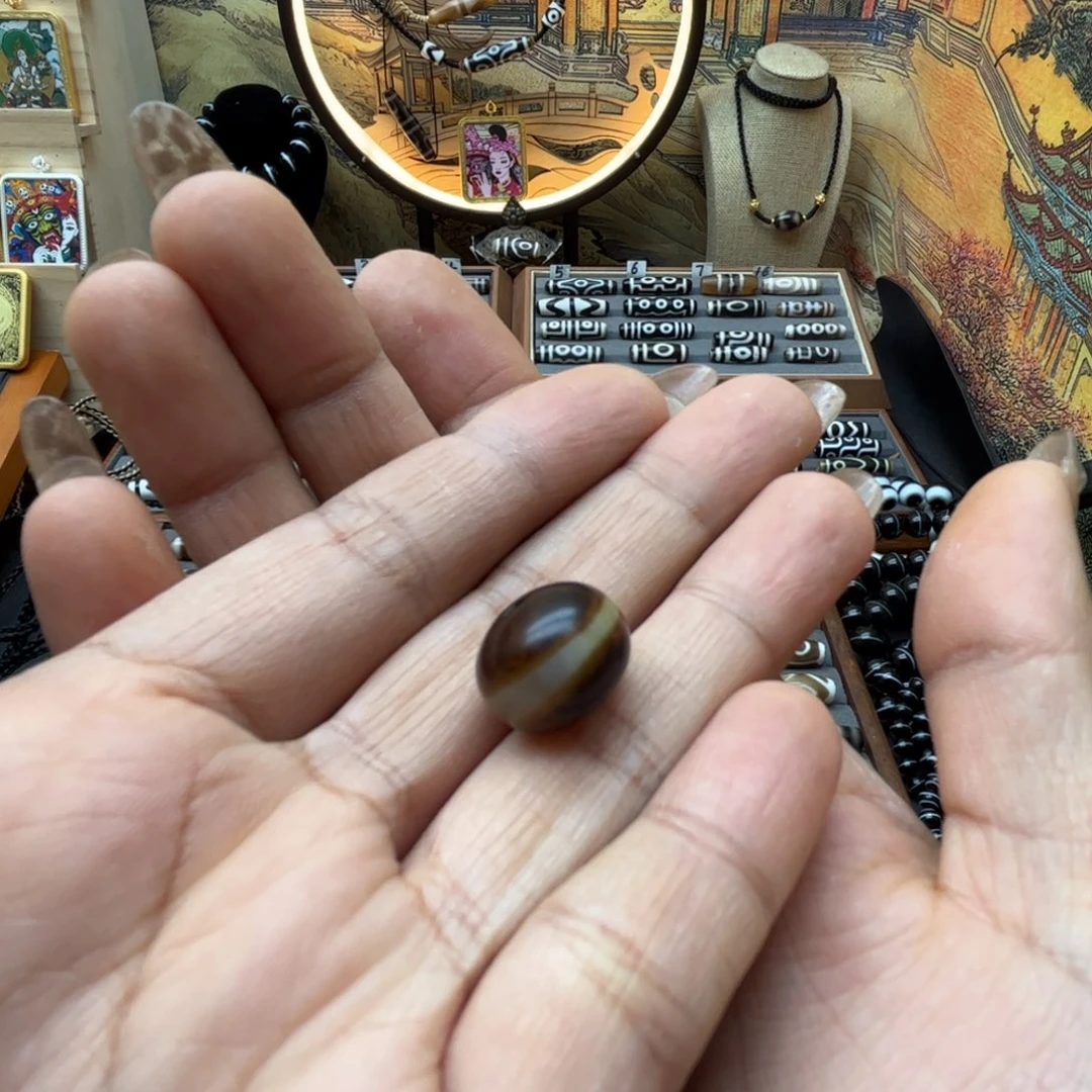 玛瑙/玉髓单珠未镶嵌老****）