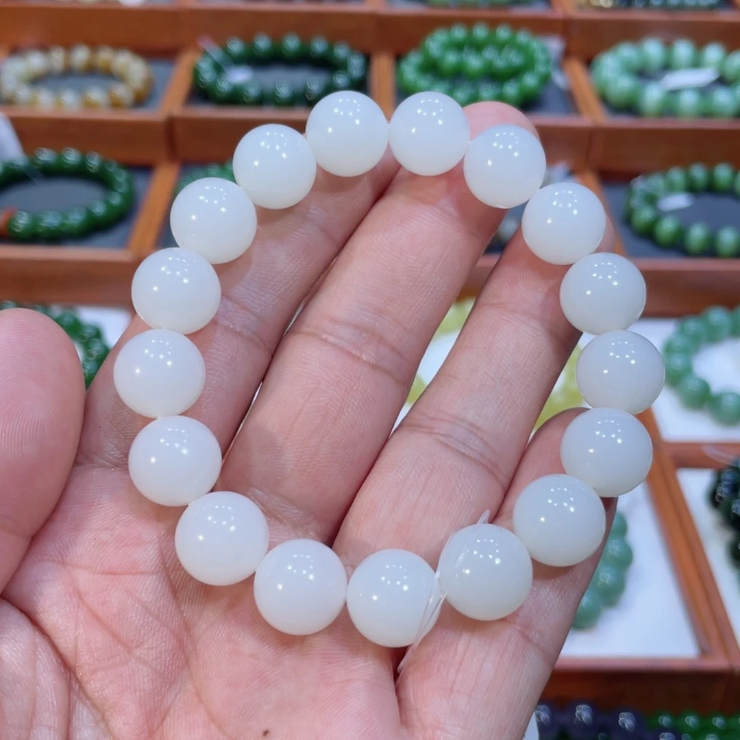 手链未镶嵌和田玉白玉手串