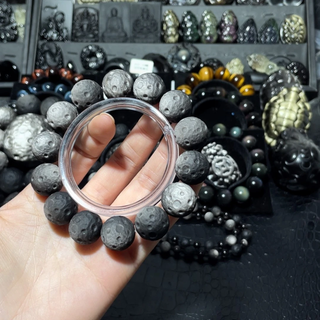 疯***蜗黑曜岩未镶嵌手链