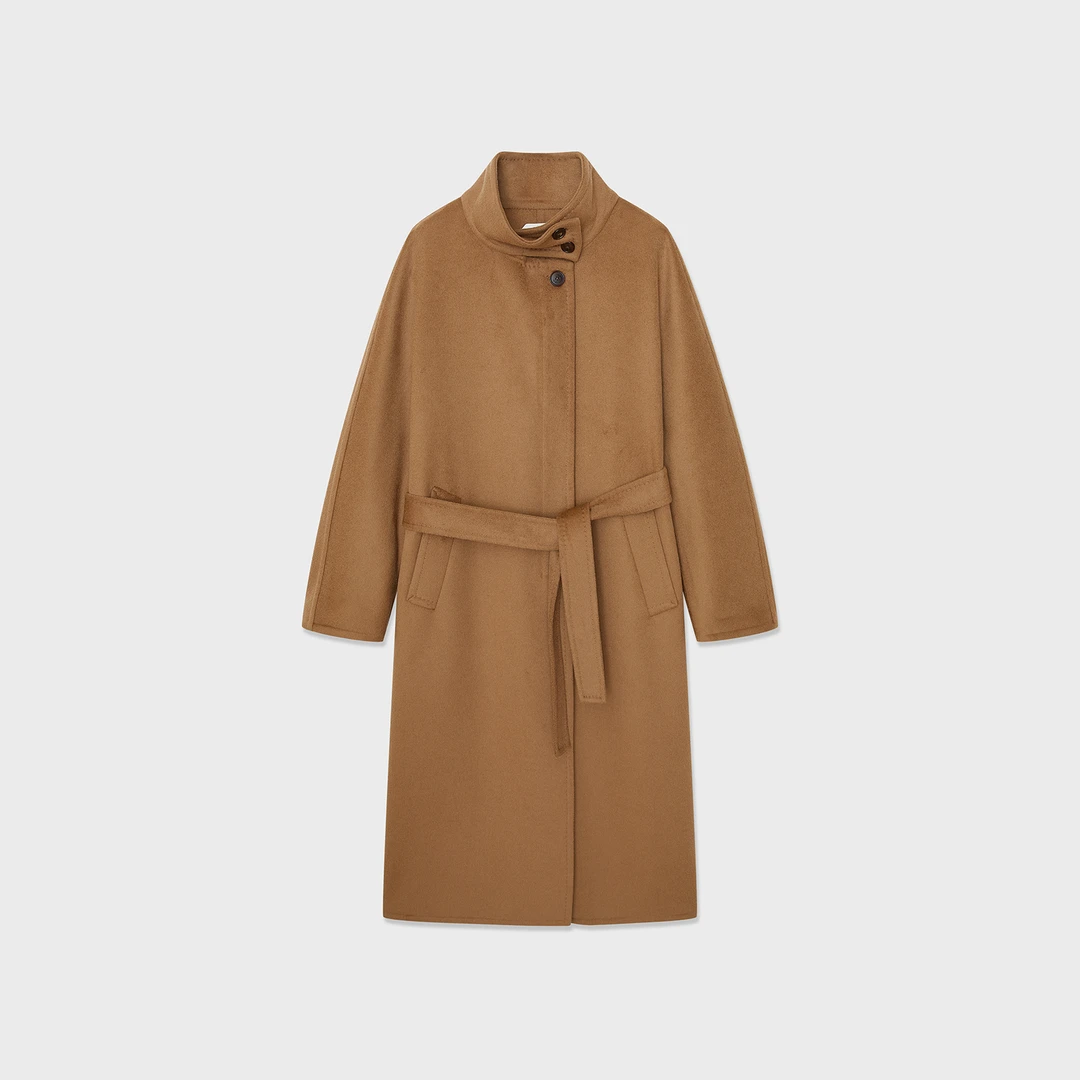 IMMI设计师品牌 羊绒双面呢立领长款大衣 DSC买手店 DY5I01290/91