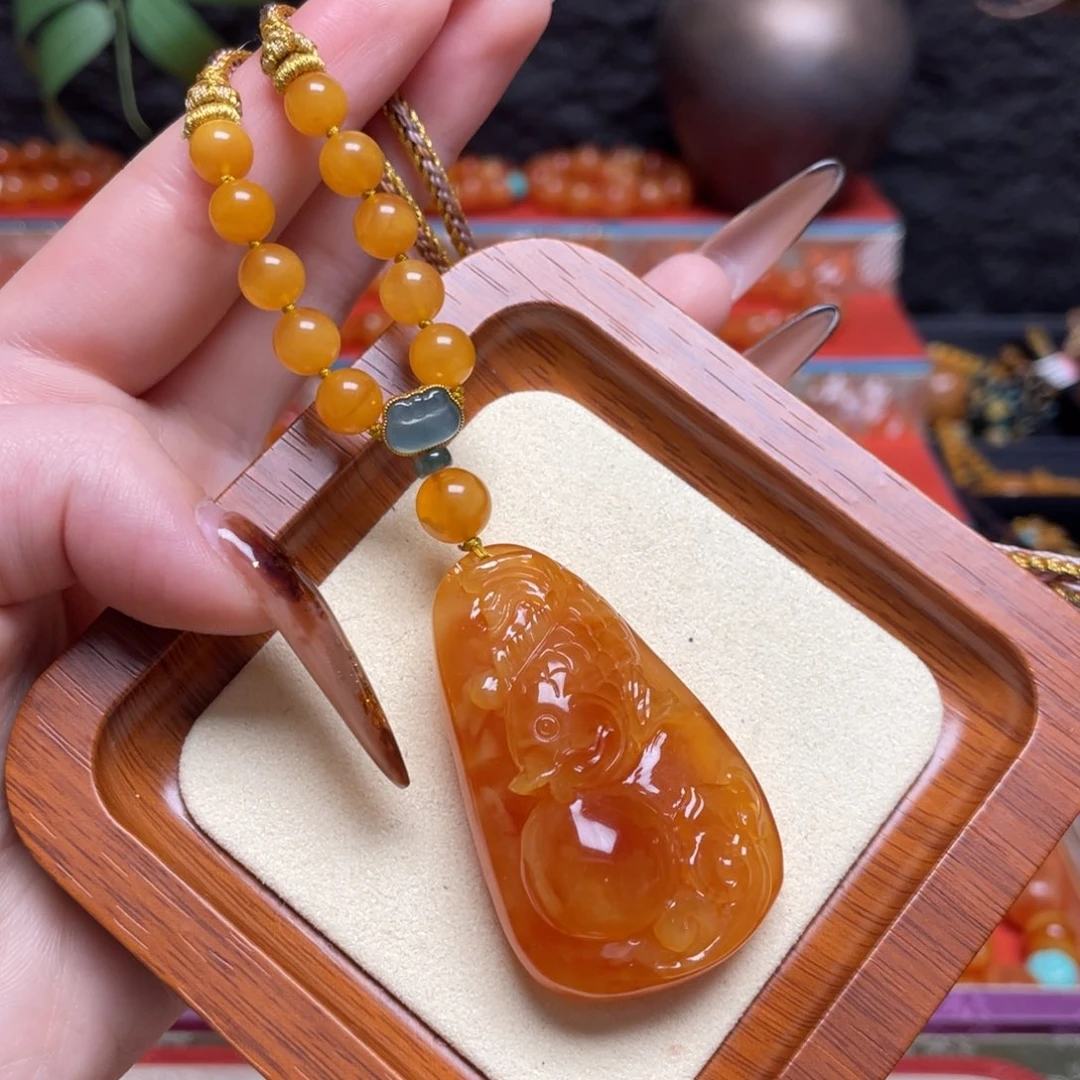 蜜蜡未镶嵌颈饰项链
