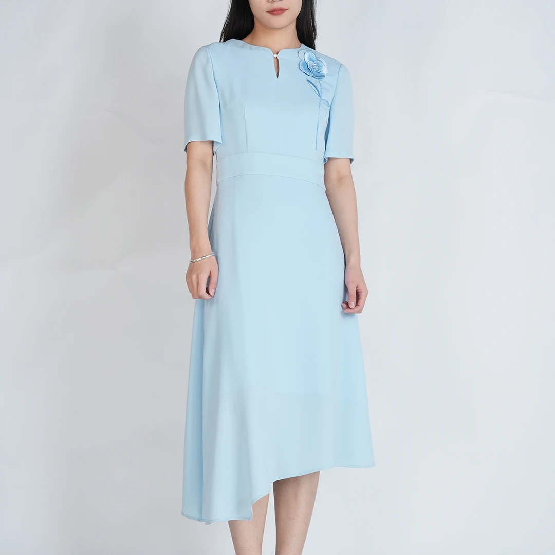 中国风中长款气质显瘦女士连衣裙YECL040084