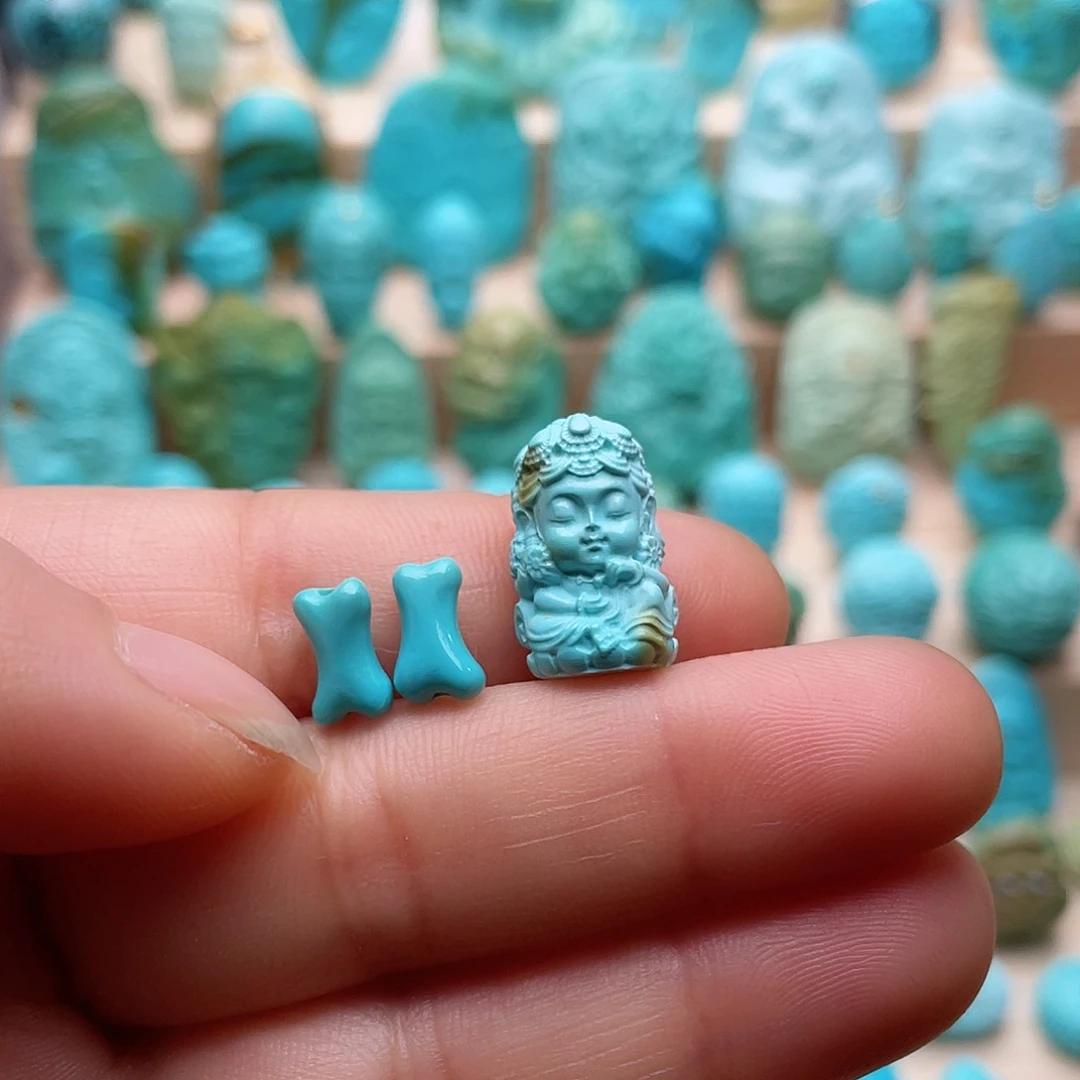 绿松石吊坠(不含链)未镶嵌柠**啡