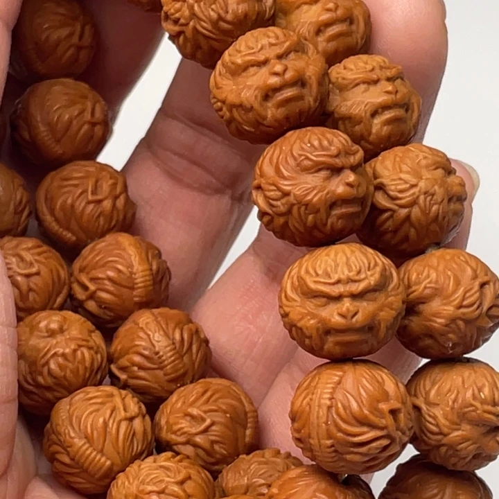 落***行猴头核桃吊坠猴头