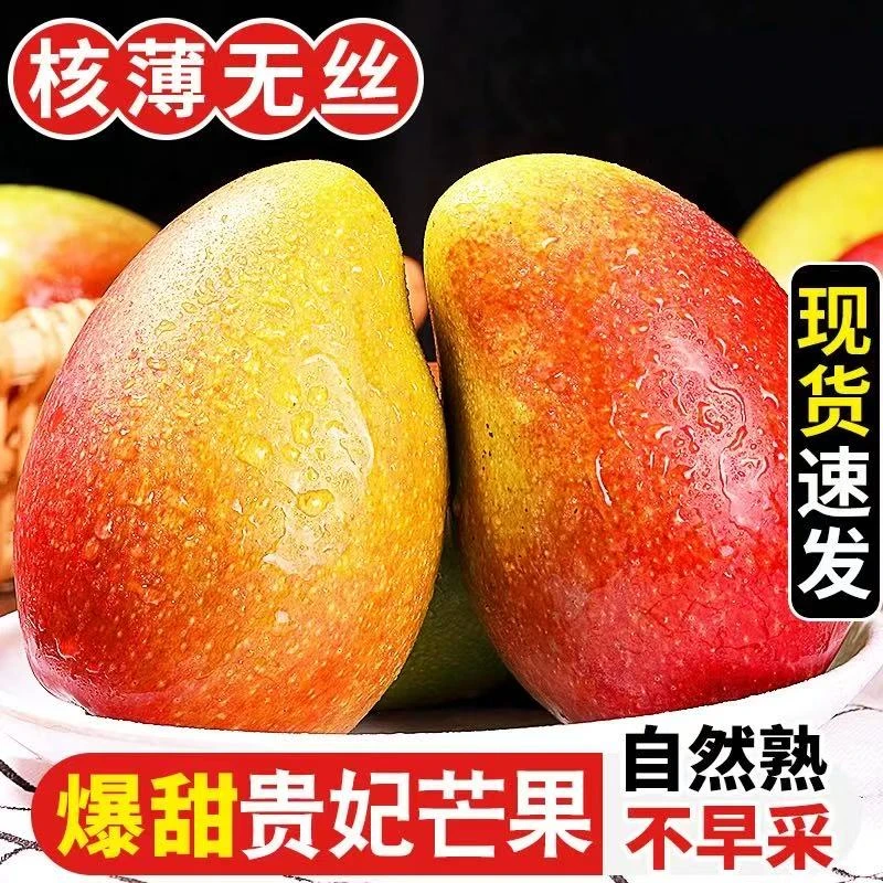 正宗广西贵妃芒果新鲜当季水果红金龙芒果 收到放软食用