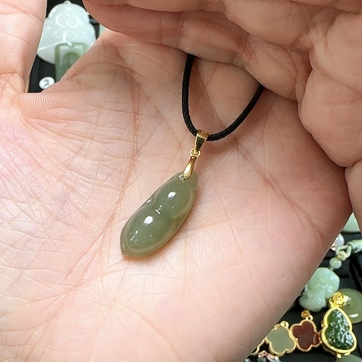和田玉银S925镶嵌吊坠(不含链)