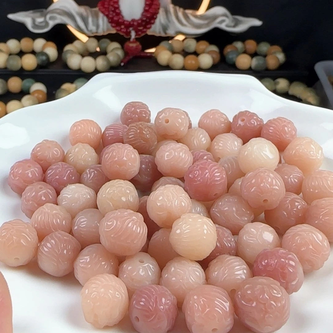 菩提根/象牙果吊坠卡12粉色貔貅22颗（2单多宠5颗）