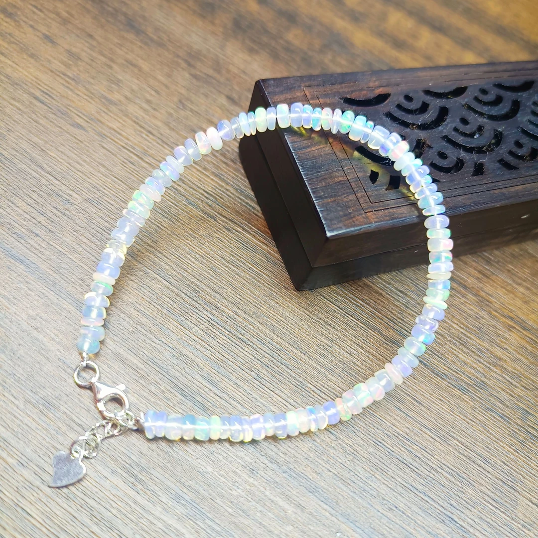 天然彩欧泊女款算盘手串手链设计款YW2203