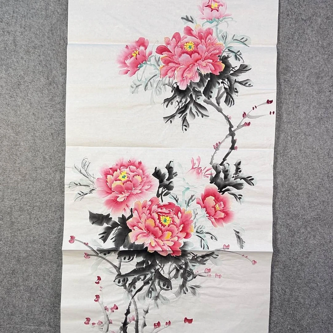 国画091 花鸟和蝴蝶都在等待它