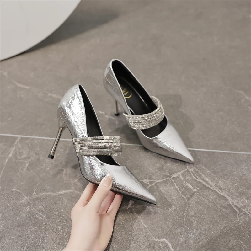 sufeifei/苏妃妃欧若风气质高跟鞋细跟百搭浅口单鞋女士不累脚378