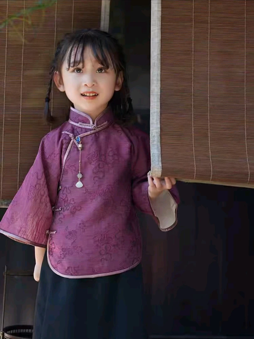 裁剪纸样23588儿童古法新中式上衣纸样