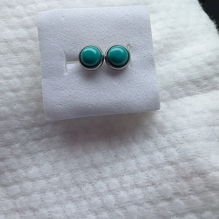 尺寸：7➕绿耳钉耳饰一对情侣款 时尚简约风