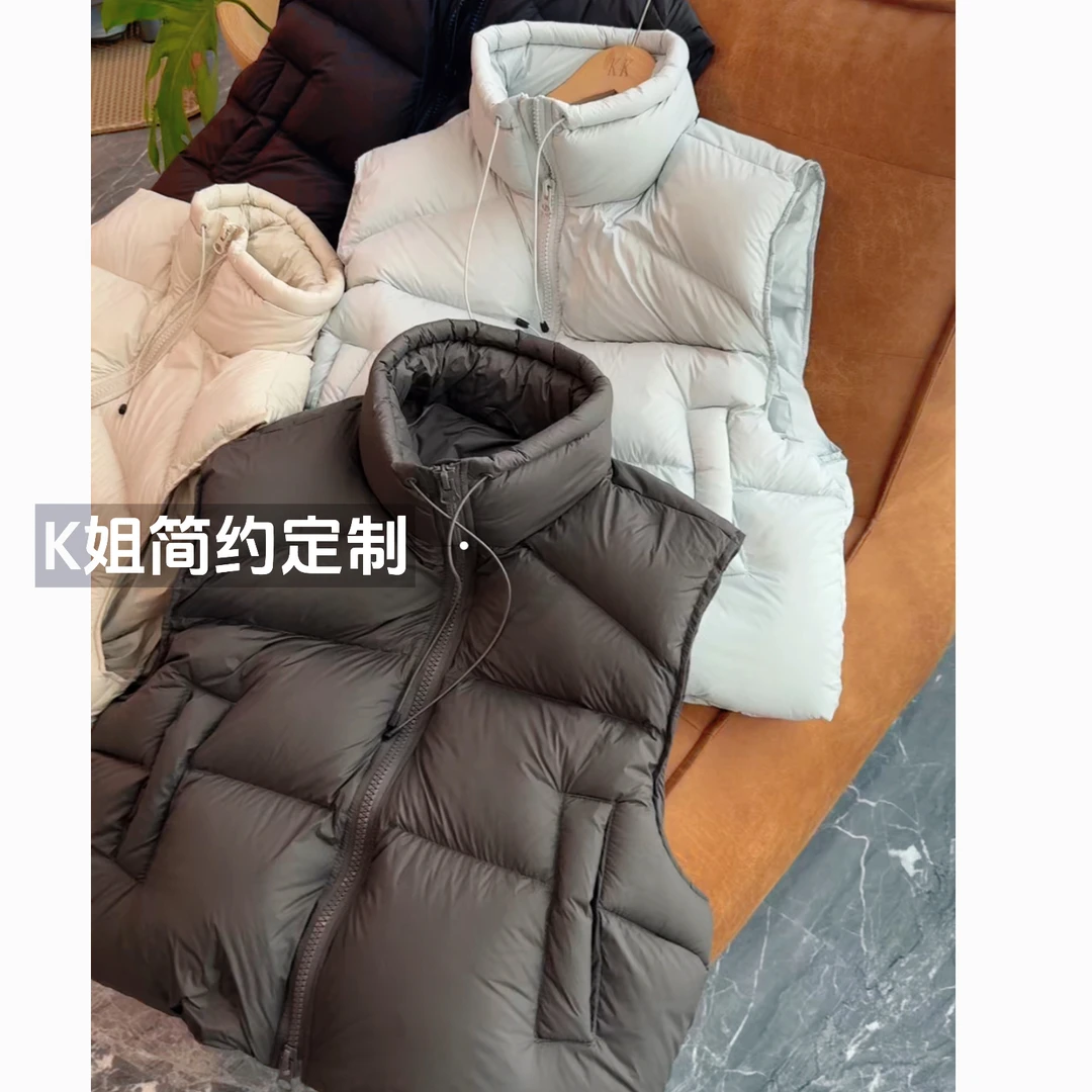 GTNER“KK定制”【泡芙马甲】秋冬新款宽松90白鸭绒轻薄羽绒马夹D2102