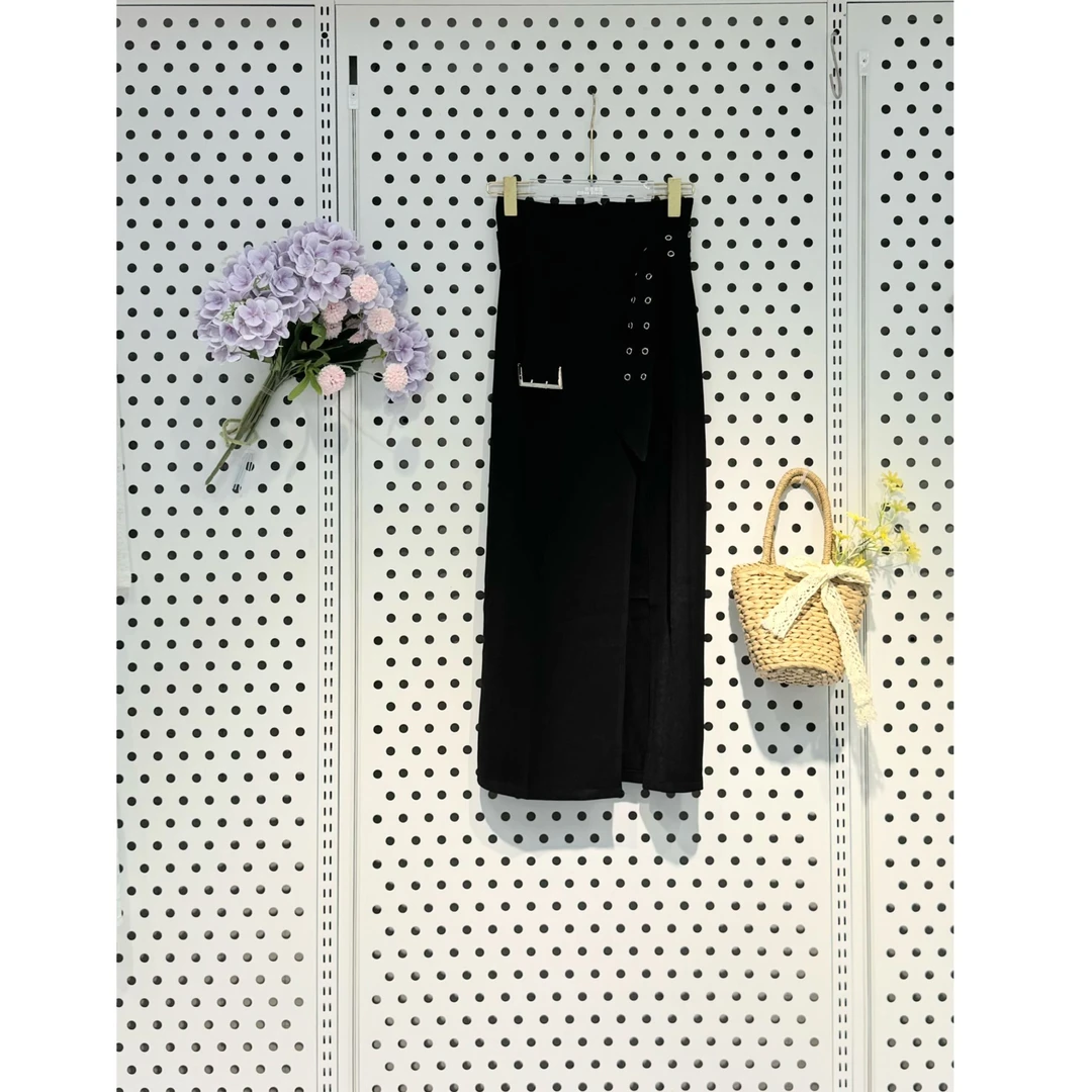 《婷婷专属》E5F20027 常规休闲时尚开叉夏季女装长款半身裙