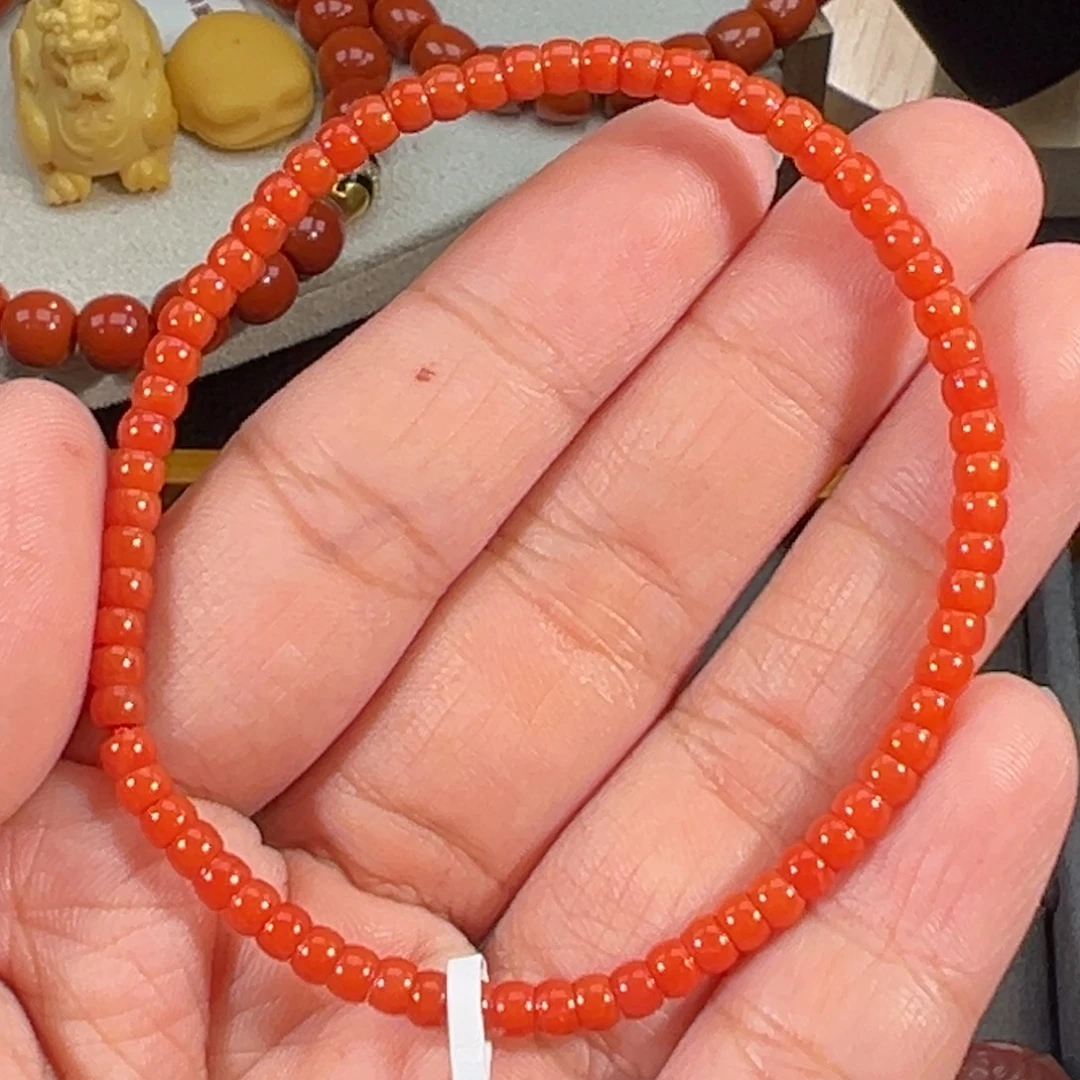 南红玛瑙未镶嵌药片单圈3.6mm