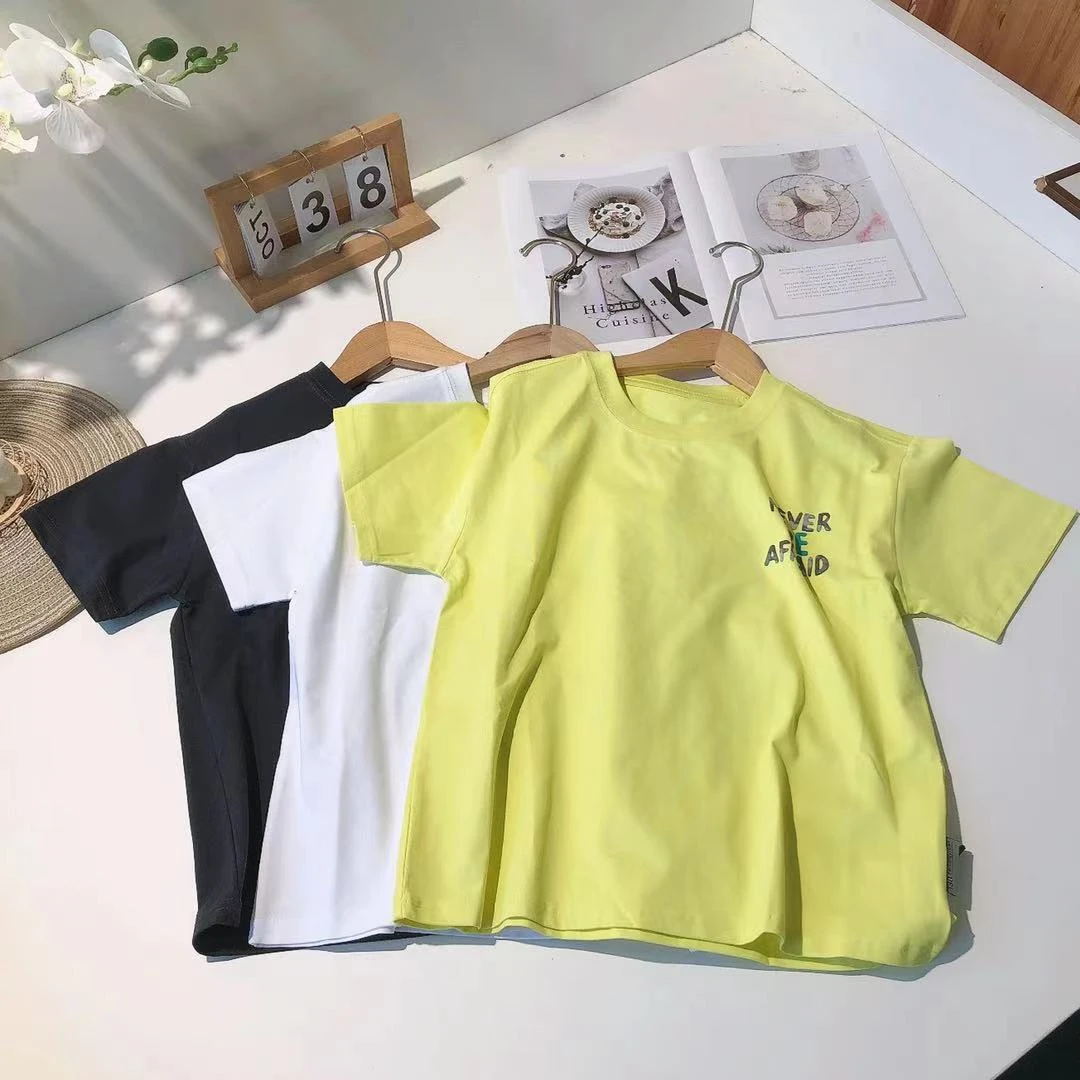 F028非同大童夏季短袖T恤N字母款16