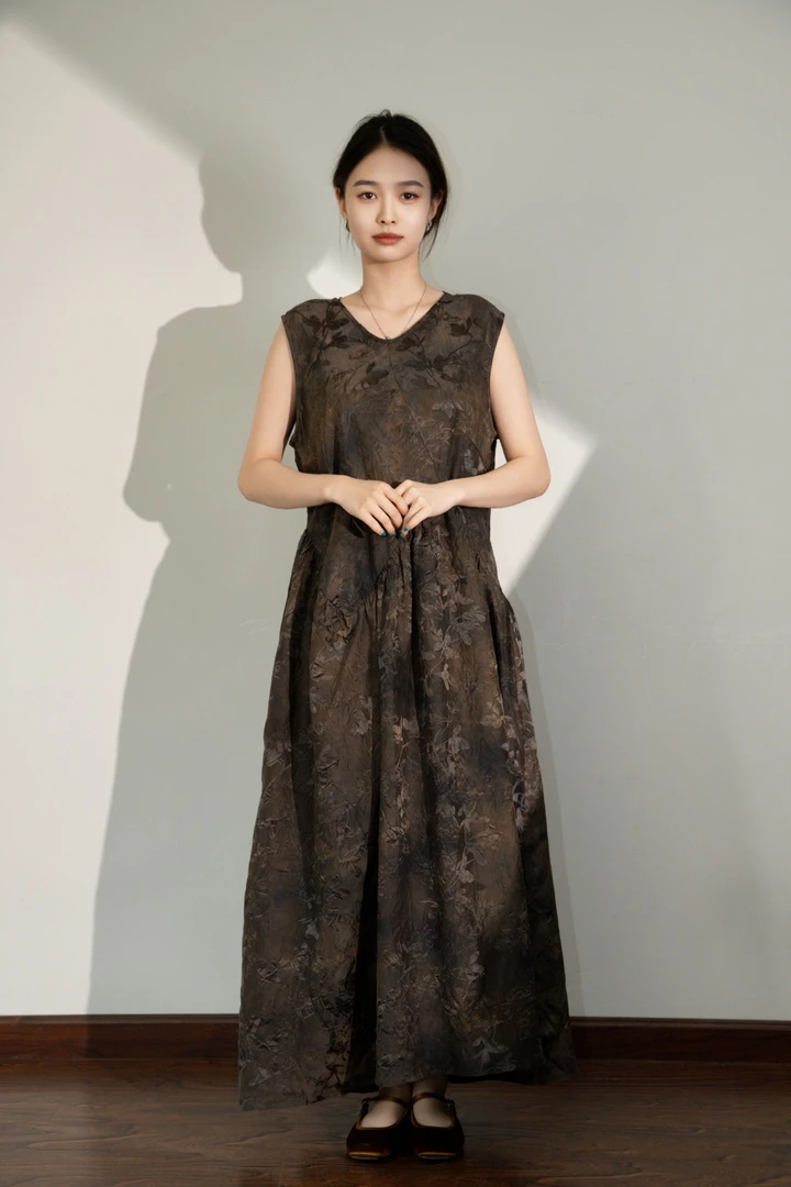 浔象丝绸扎染背心裙