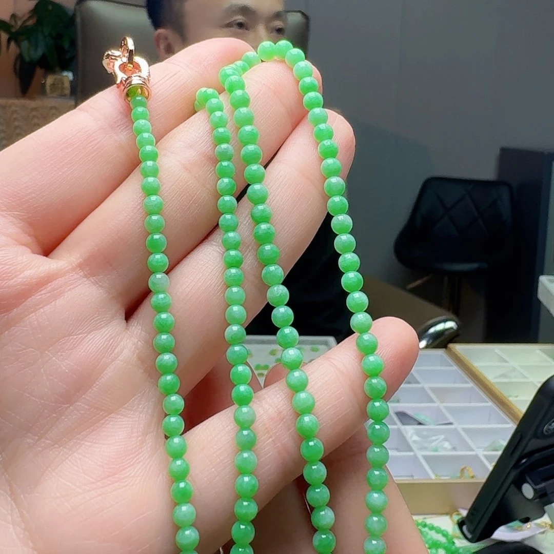 翡翠未镶嵌项链天然