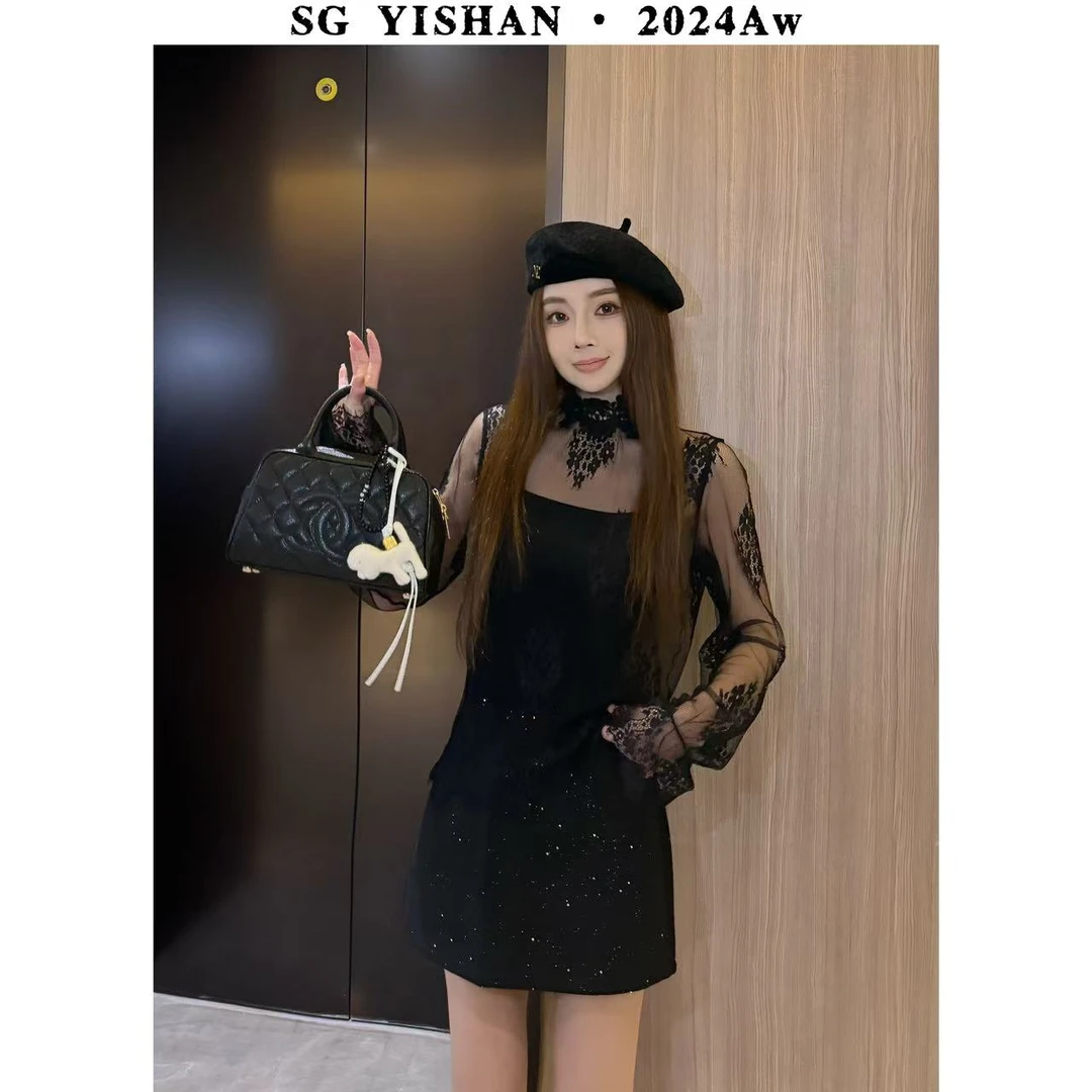 SG / 杨依姗 AW 时髦韩系 蕾丝上衣TZ-20242346