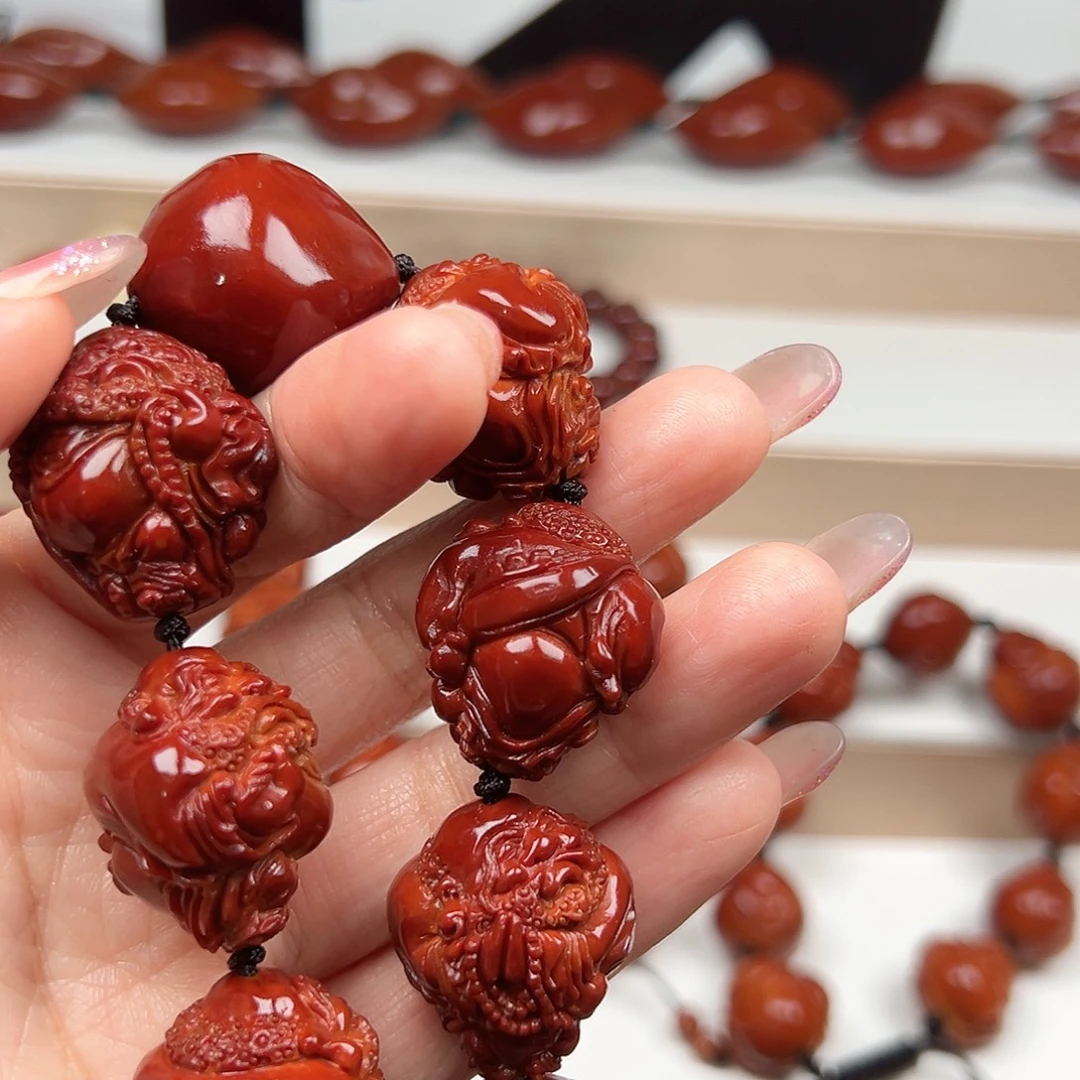 太***+橄榄核手串达摩手串