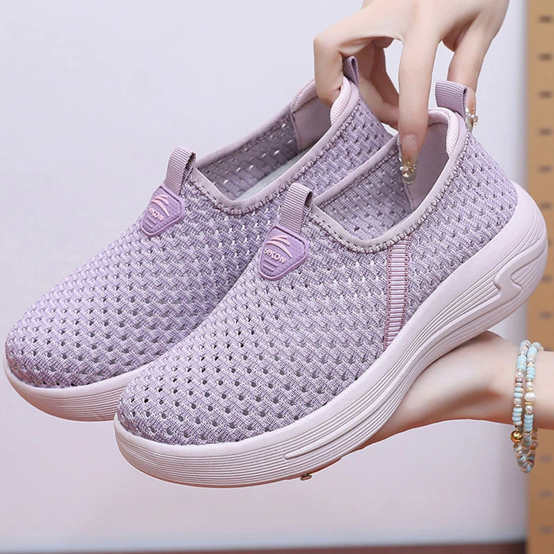 夏季北京布鞋新款女网鞋软底防滑透气休闲鞋轻便网面妈妈鞋跑步鞋